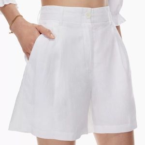 NWT Aritzia Wilfred Chariot Linen Short White